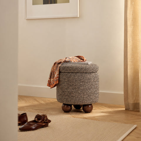Jupiter Round storage pouffe