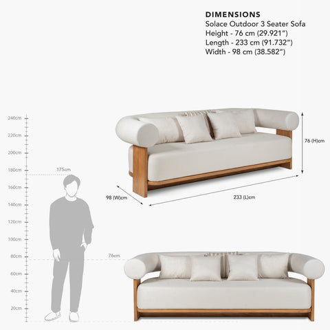 Solace Outdoor 3 Seater Sofa