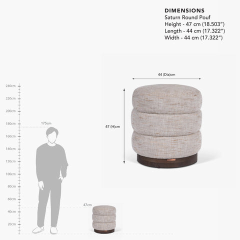 Saturn Round Pouf