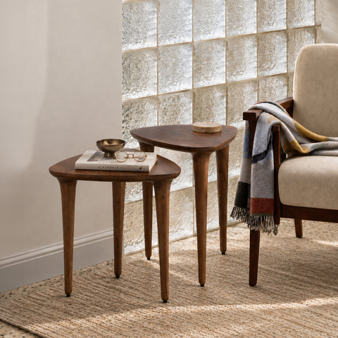 Nivah Side Table Set of 2 Orange Tree