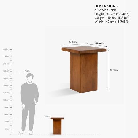 Kuro Wooden Side Table