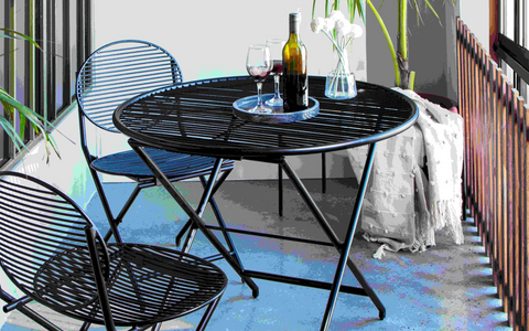 patio table. balcony furniture. outdoor decoration ideas.