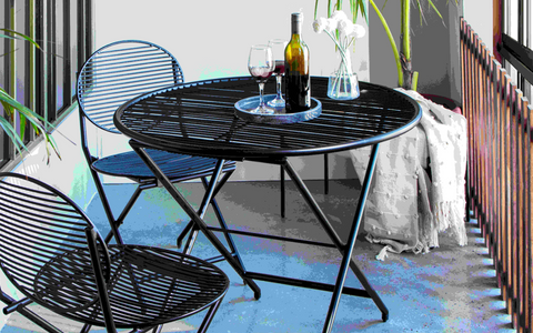 Patio Black Folding Table
