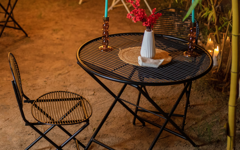 Patio Black Folding Table