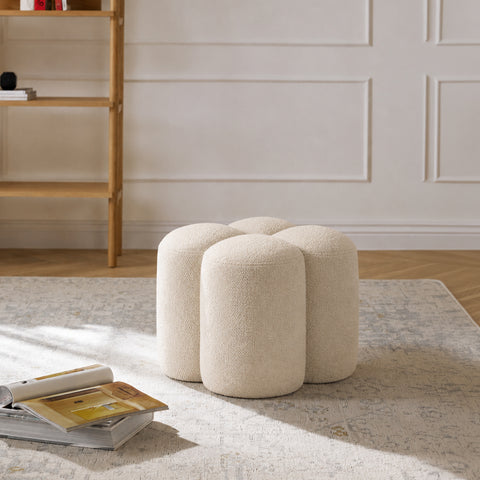 Poppy Clover Pouf