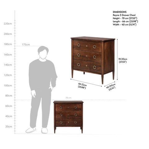 Reyna 3 Drawer Chest
