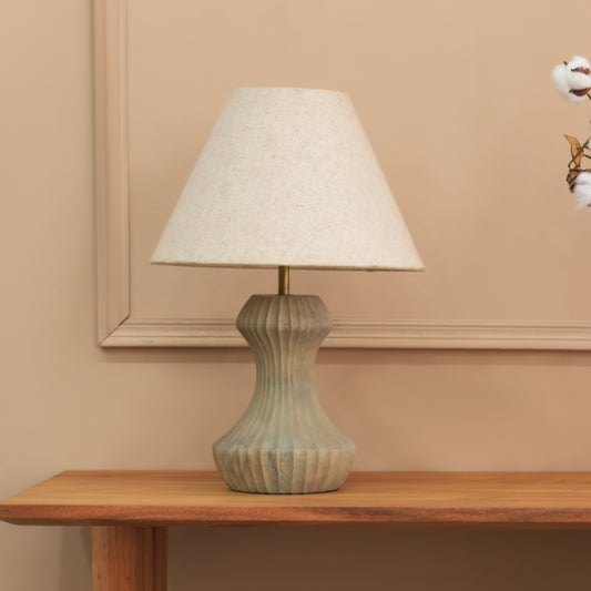 Rib Grey Table Lamp