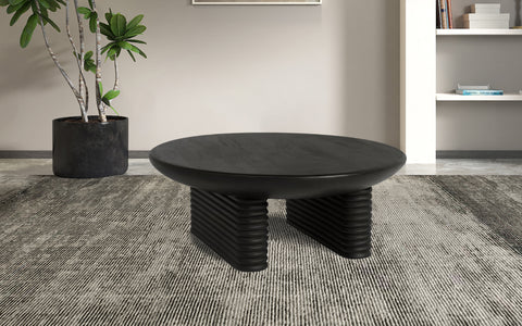 Ribbed Coffee Table Black