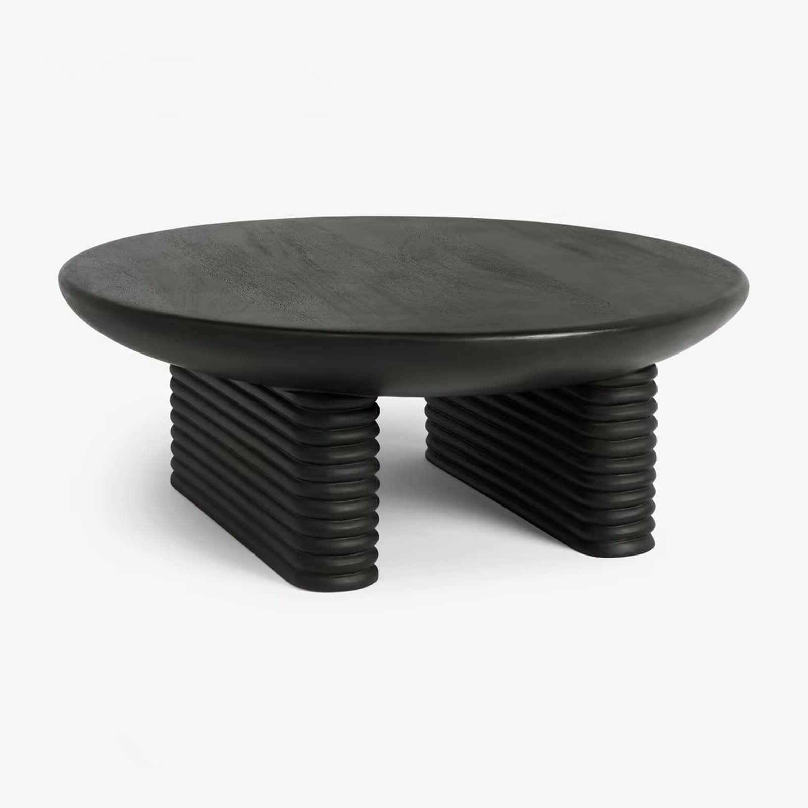 Ribbed Coffee Table Black