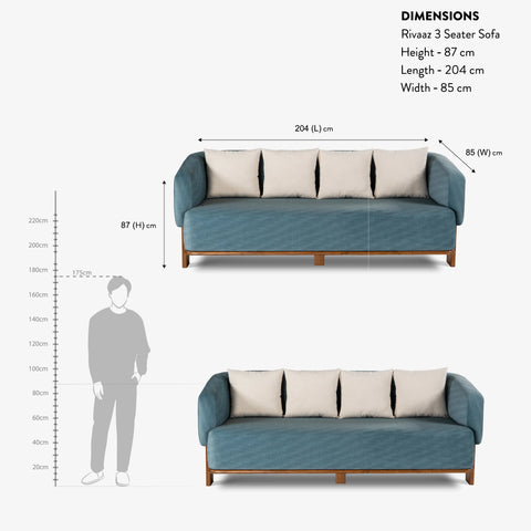 Rivaaz 3 Seater Sofa