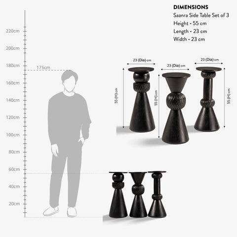 Saanra Side Table Set of 3