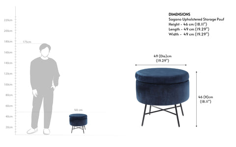 Sagano Upholstered Storage Pouf
