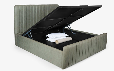 Seana Upholstered King Hydraulic Bed