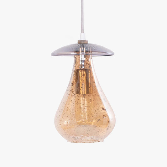 Sitara Glass Hanging Lamp Gold Small