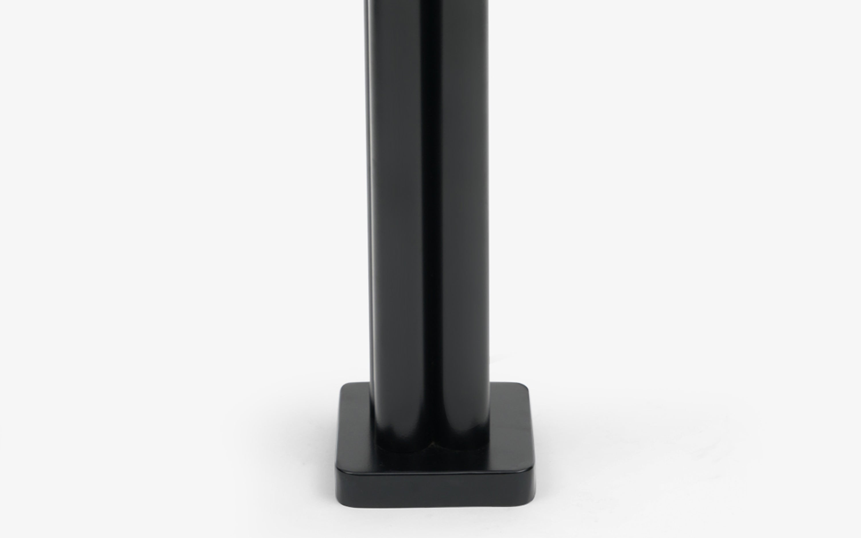 Solis Tall Table Lamp | Black Metal Base & White Linen Shade - with white background - Orange Tree