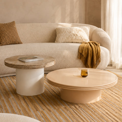 Suki Pedestal Coffee Table Set of 2