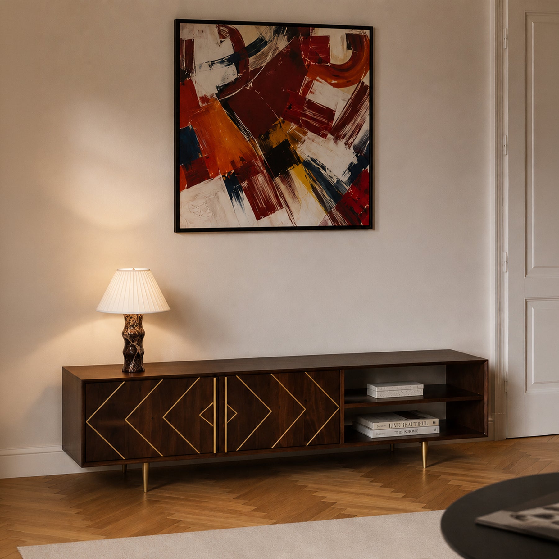 Toshi Gold TV Unit