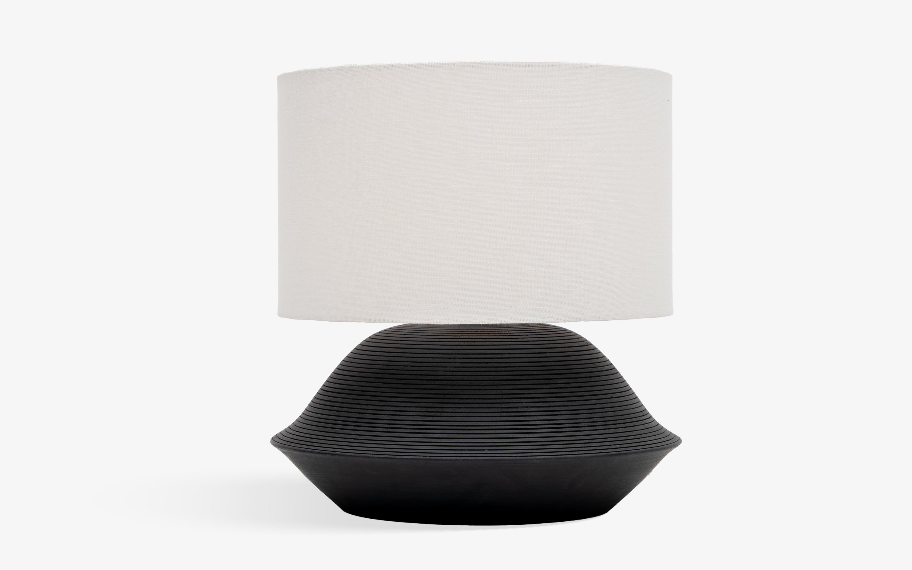 Umbra Squat Table Lamp - Close shot - from right angle - Orange Tree