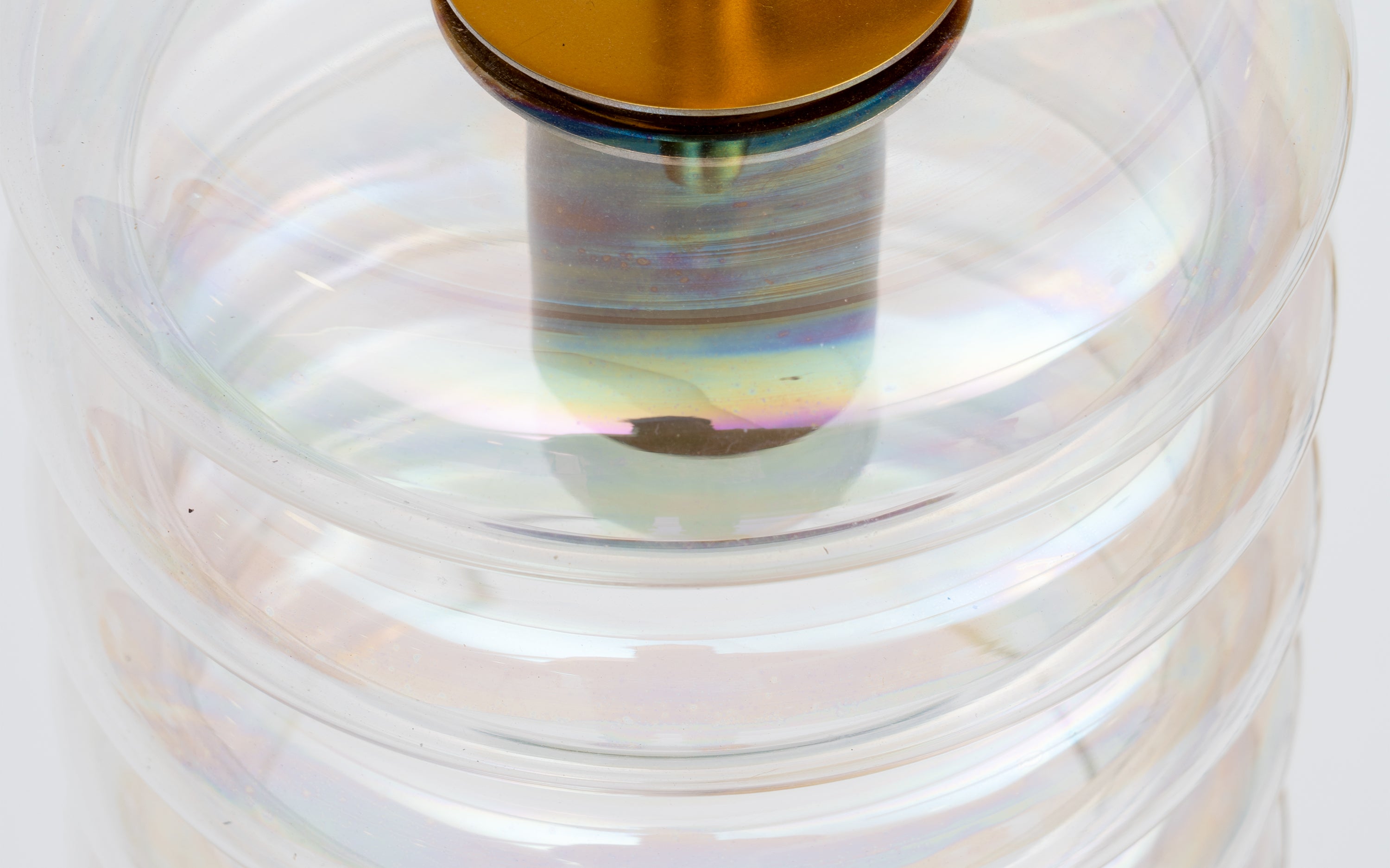 Buy Unio Cylindrical Glass Hanging Lamp | Brass Finished Metal - Close shot - from left angle - Orange Tree