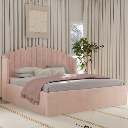 Somer Upholstered King Hydraulic Bed