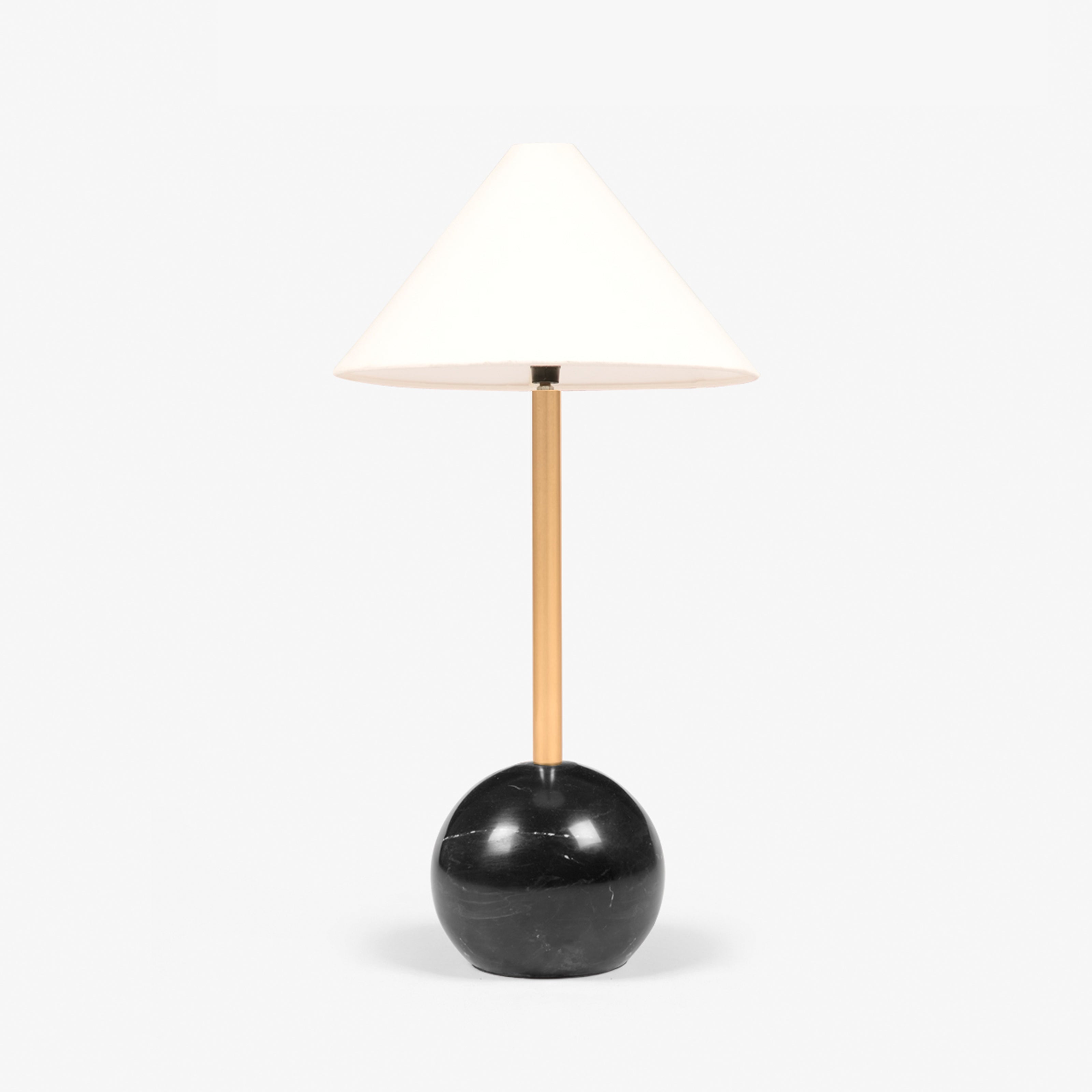 Modern decorative hanging lamp with marble base and fabric shade for living room and bedroom