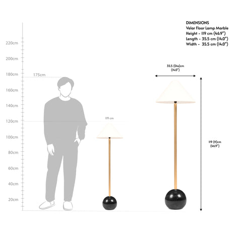 Velar Floor Lamp Marble