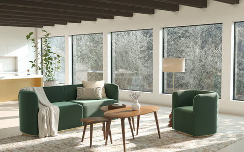 Vivian Three Seater Sofa Royal Green