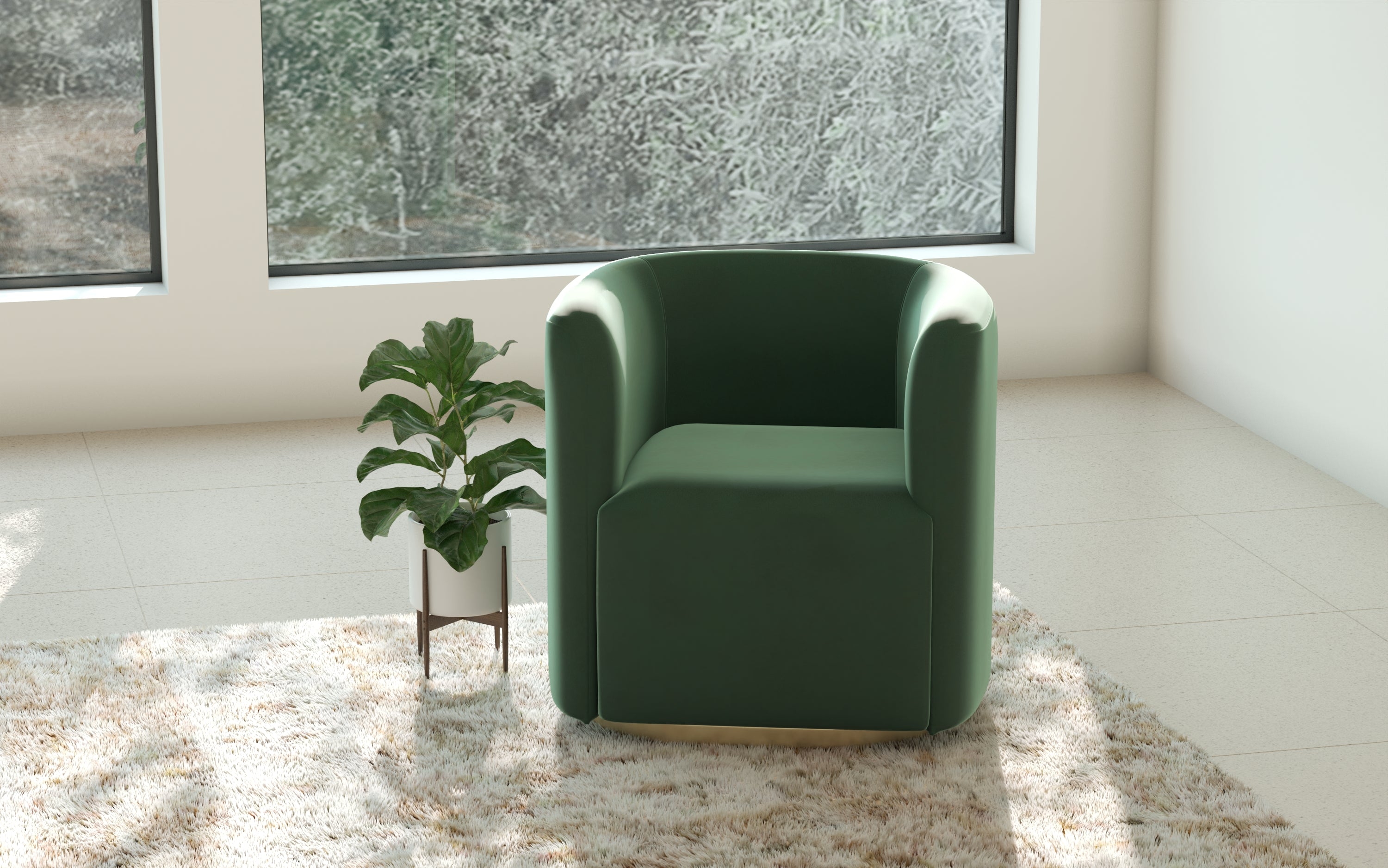 Vivian Single Seater Sofa Royal Green. Luxury Sofa Designs by Orange Tree Home