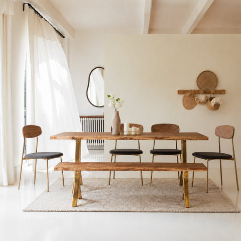 Yoho Dining Table With 4 Chairs and Bench