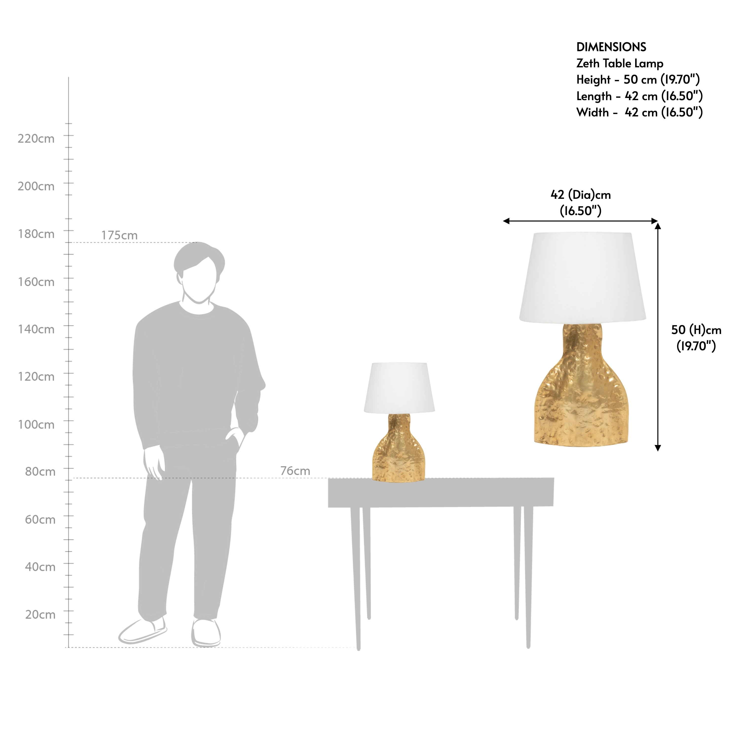 Slim side view of a night lamp for bedroom highlighting the vertical metallic structure.