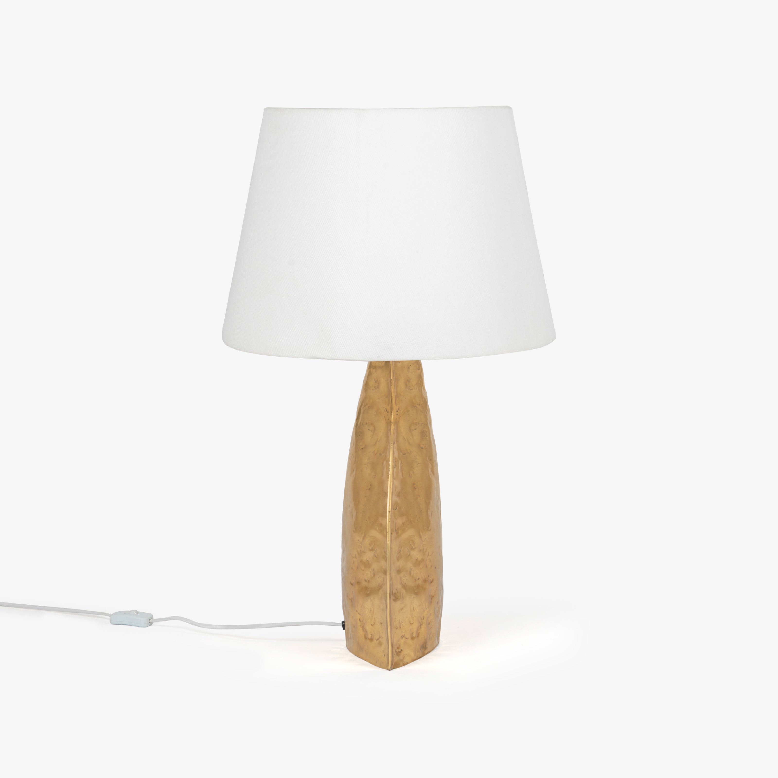 Focused shot of the twin frosted glass globes on these elegant bedside lamps.
