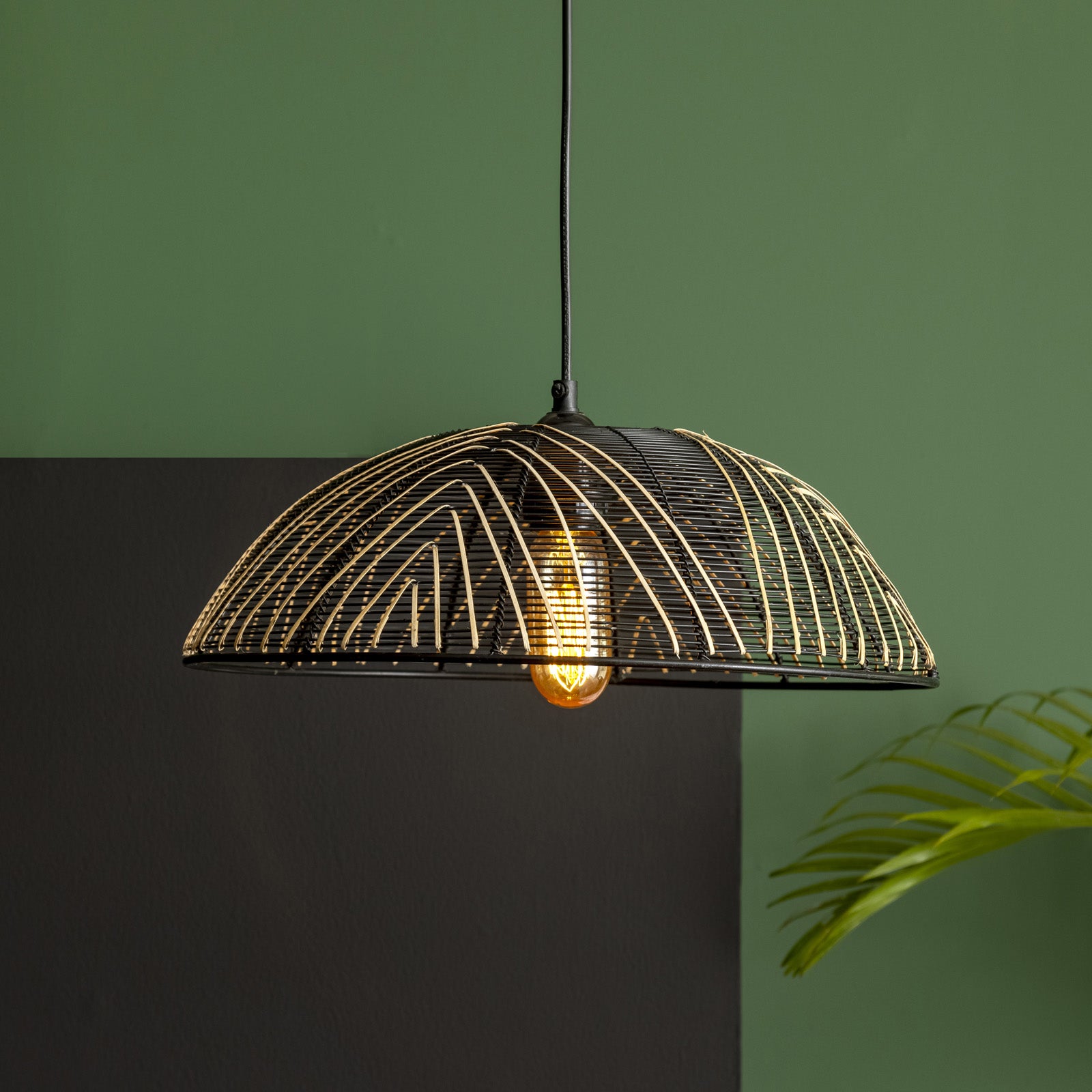 Zulu Triangle Weave Hanging Lamp