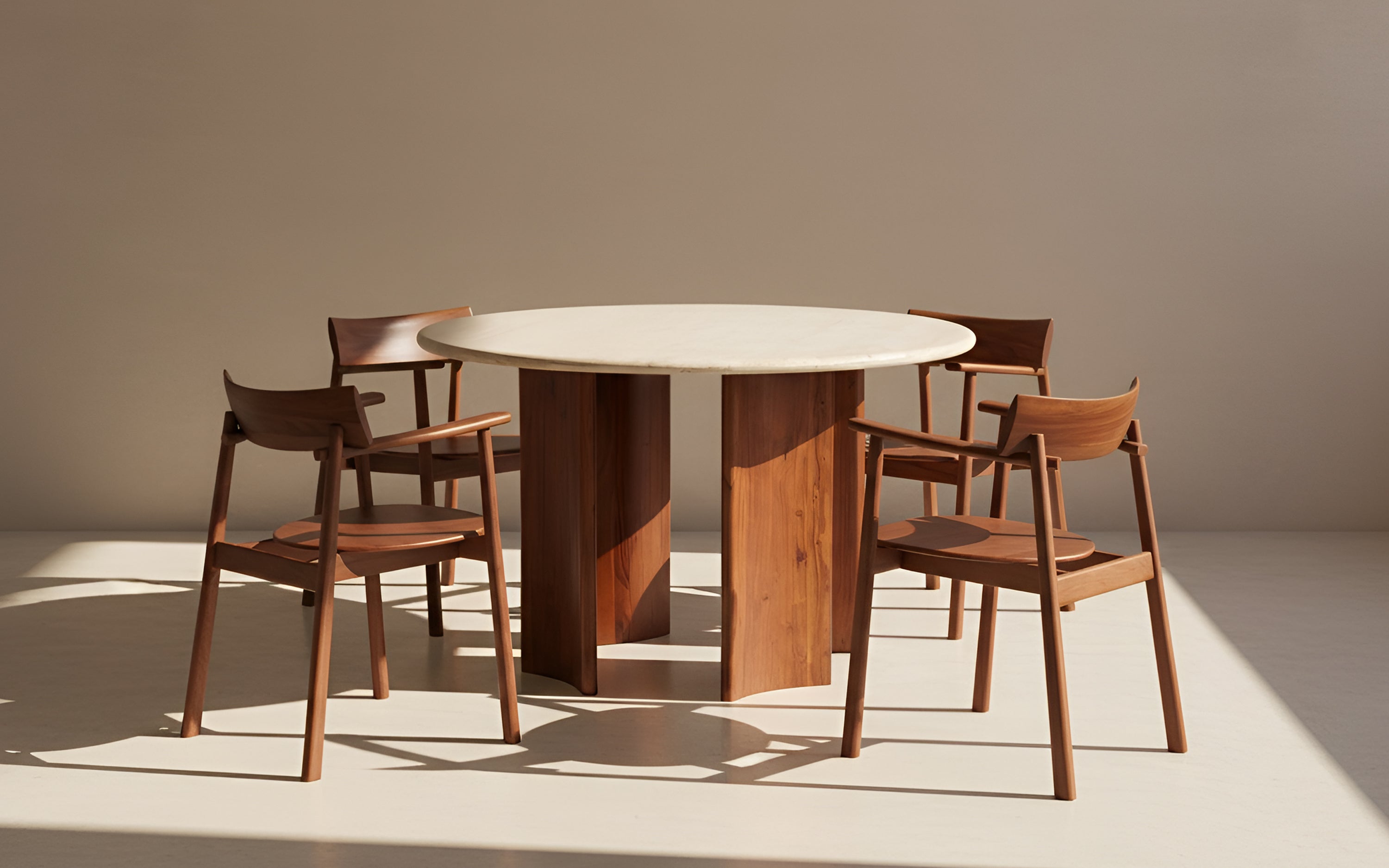 Abacus 4 Seater Dining Set - Orange Tree