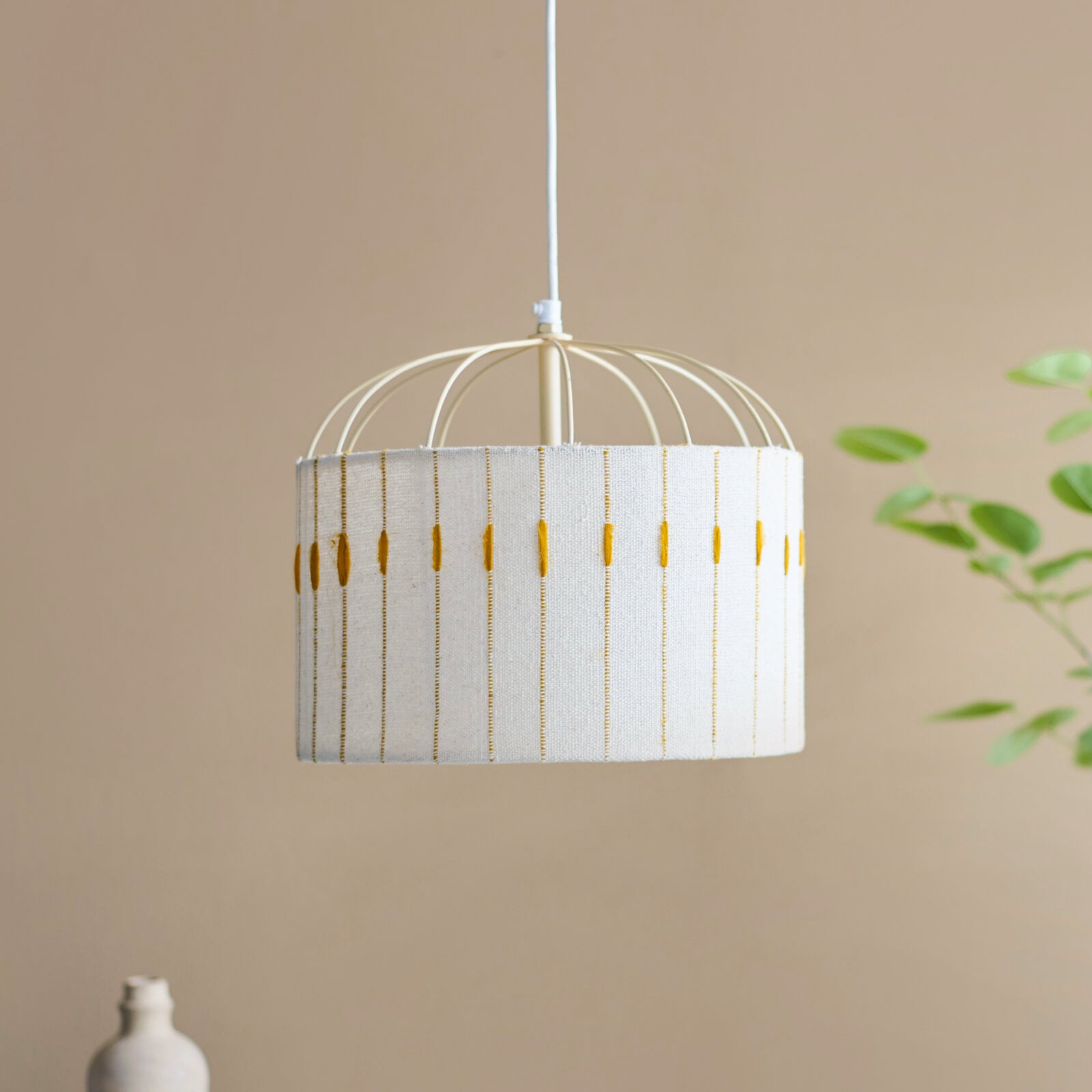 Antz Hanging Lamp Drum Mustard