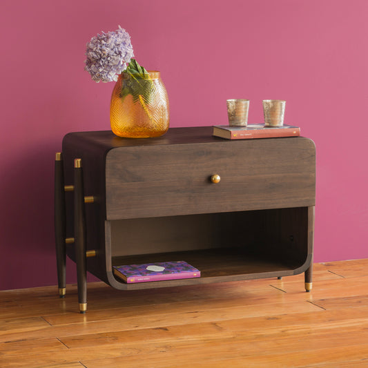 Navah Bedside Table Teak Wood