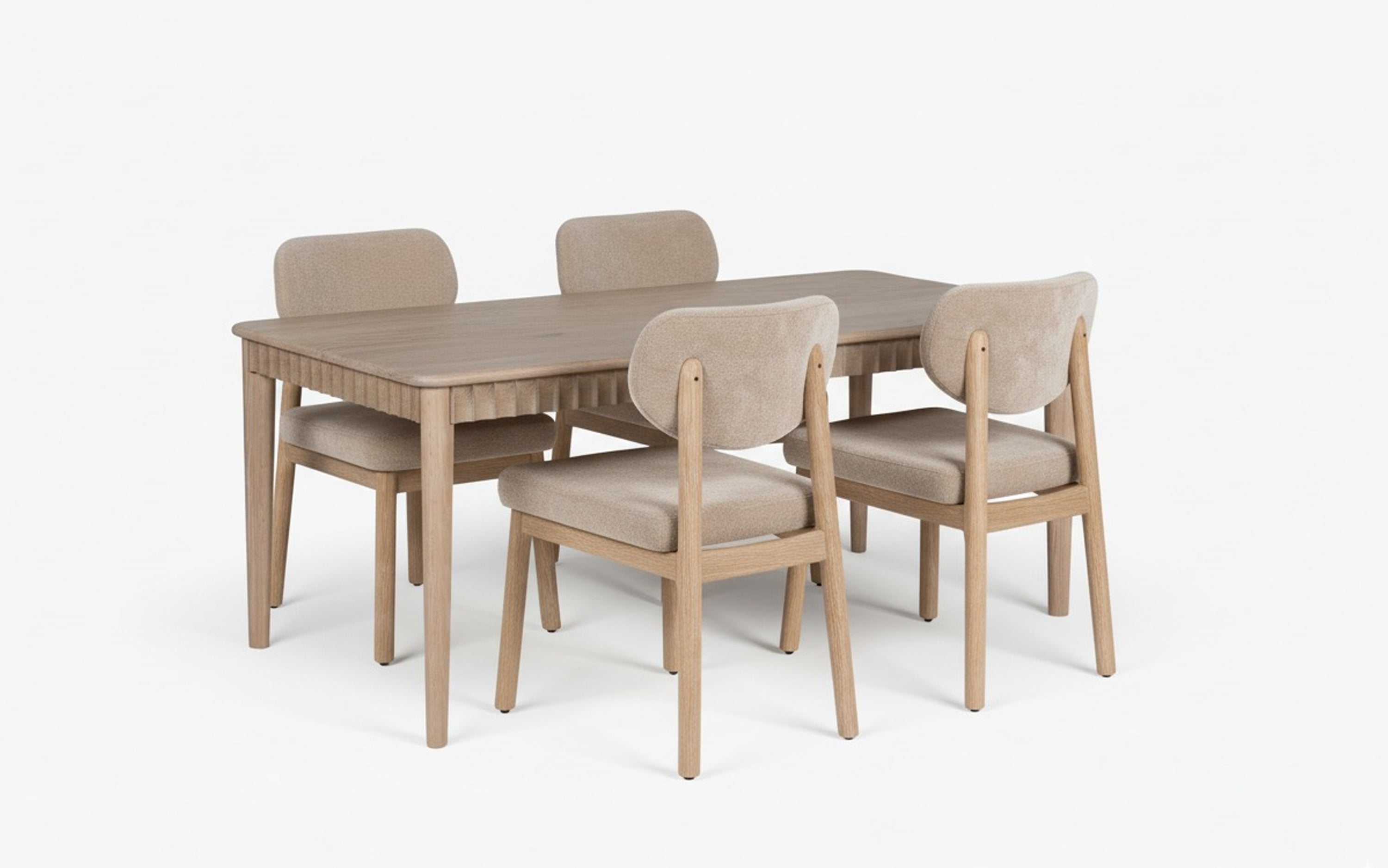 Dune Dining Table Set - with white background - Orange Tree