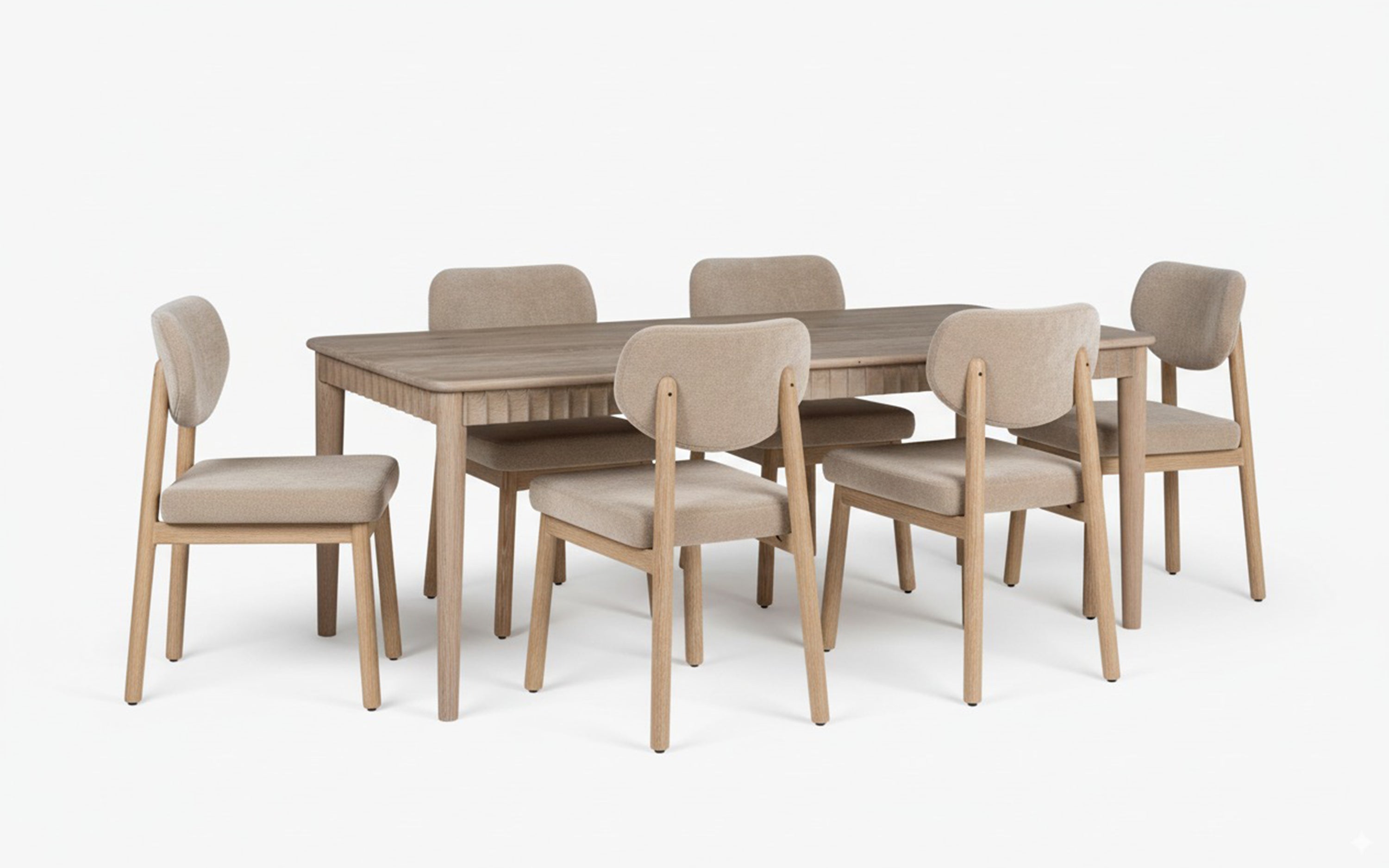 Dune Dining Table Set - with white background - Orange Tree