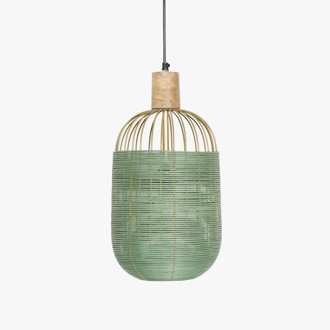 Henka Green Hanging Lamp Tall