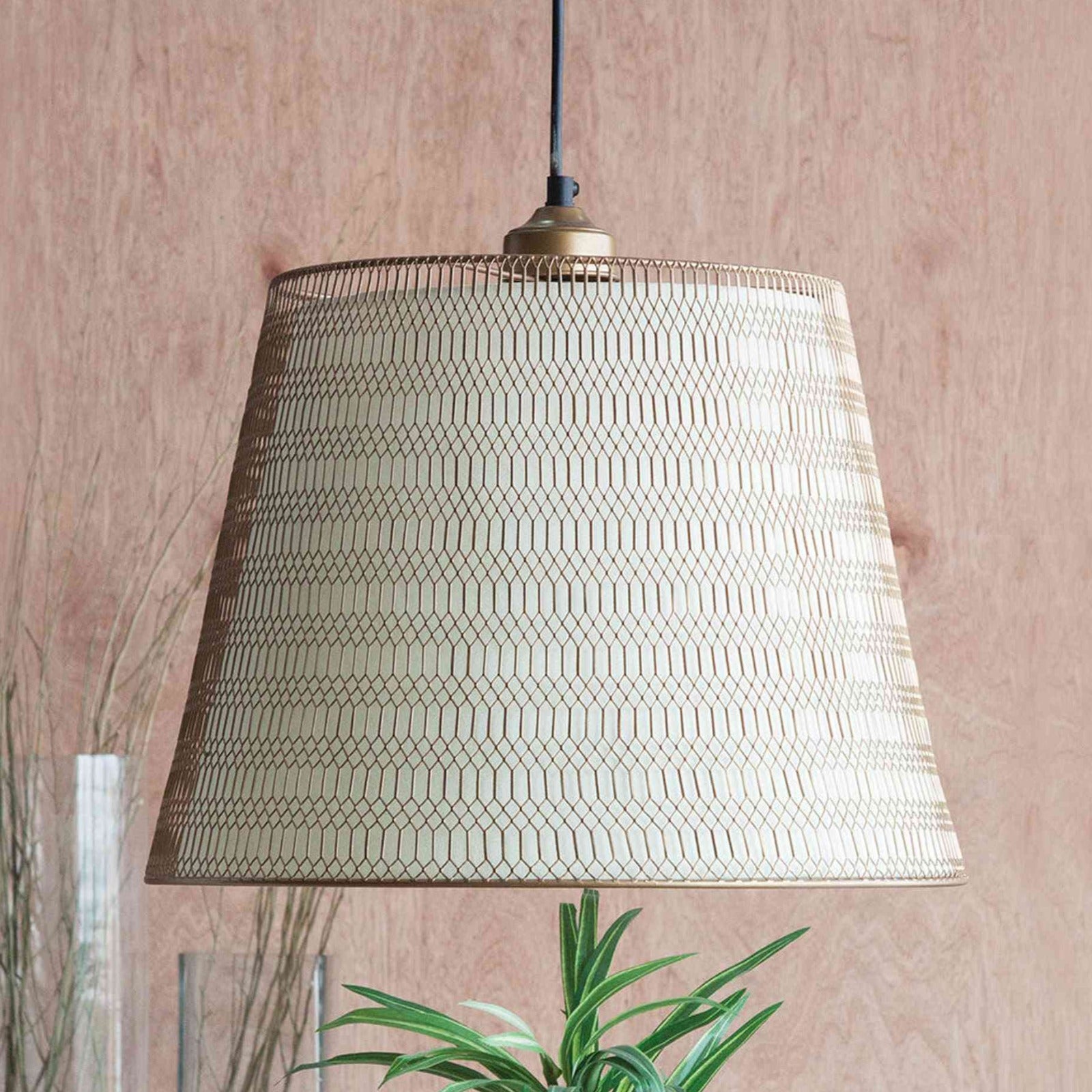 Rhombus Hanging Lamp Gold