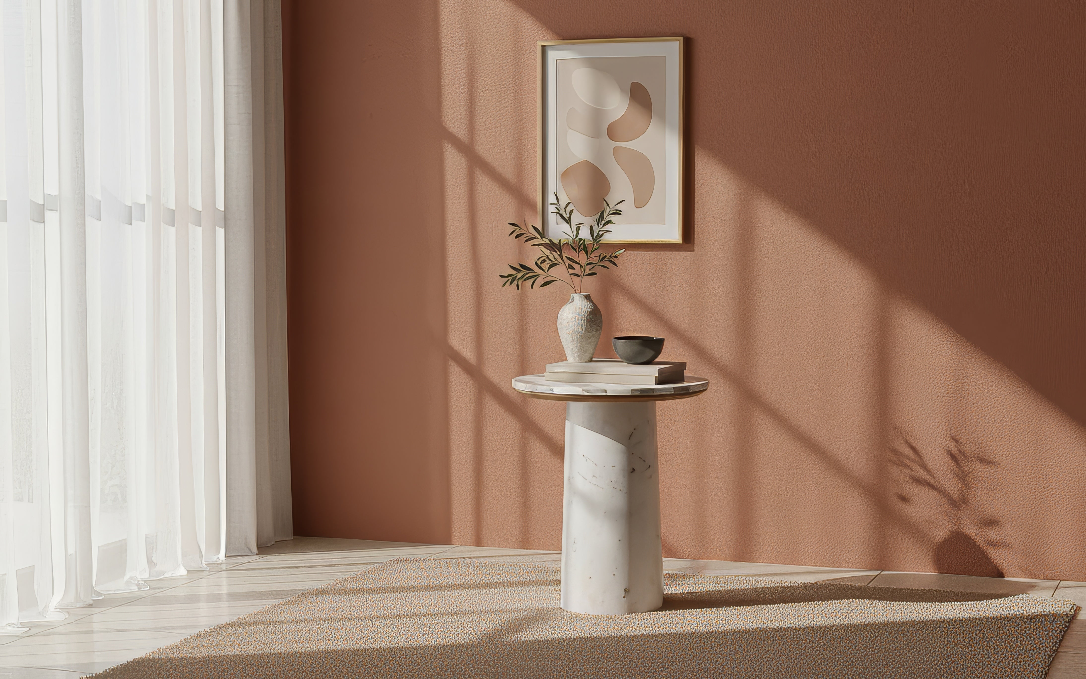 Mallow Side Table - Close shot - Orange Tree