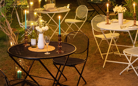 Patio Black Folding Table
