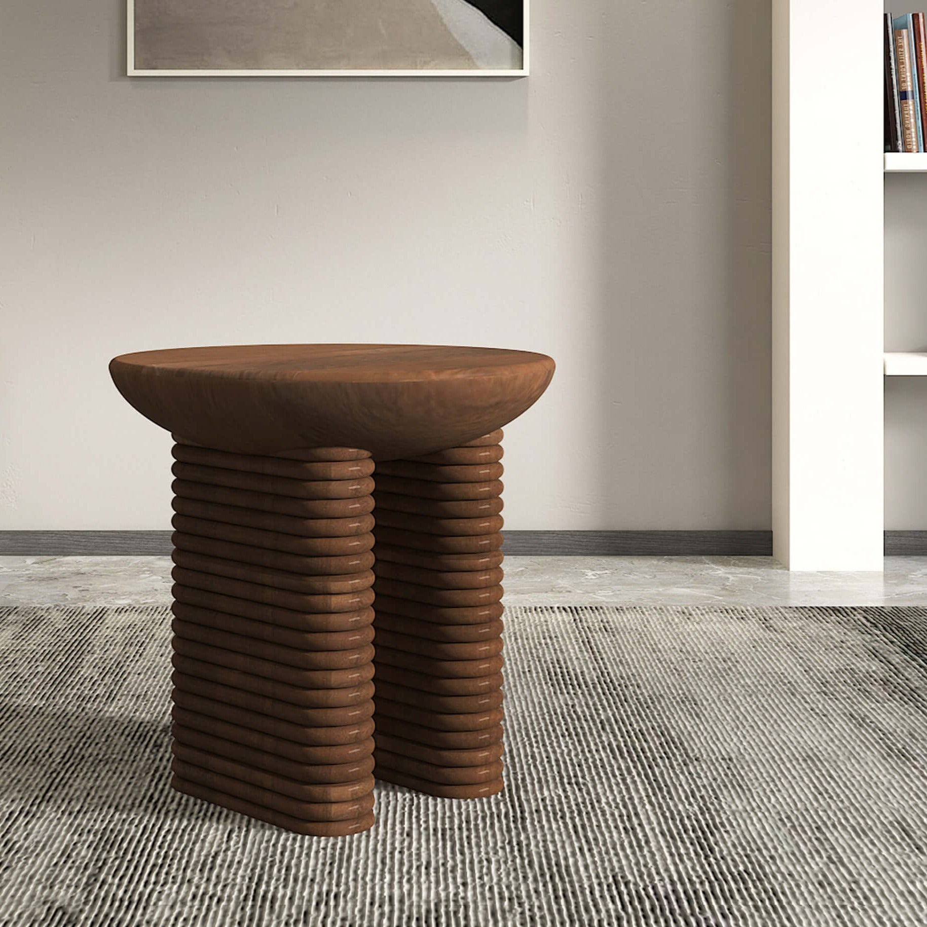 Ribbed Side Table