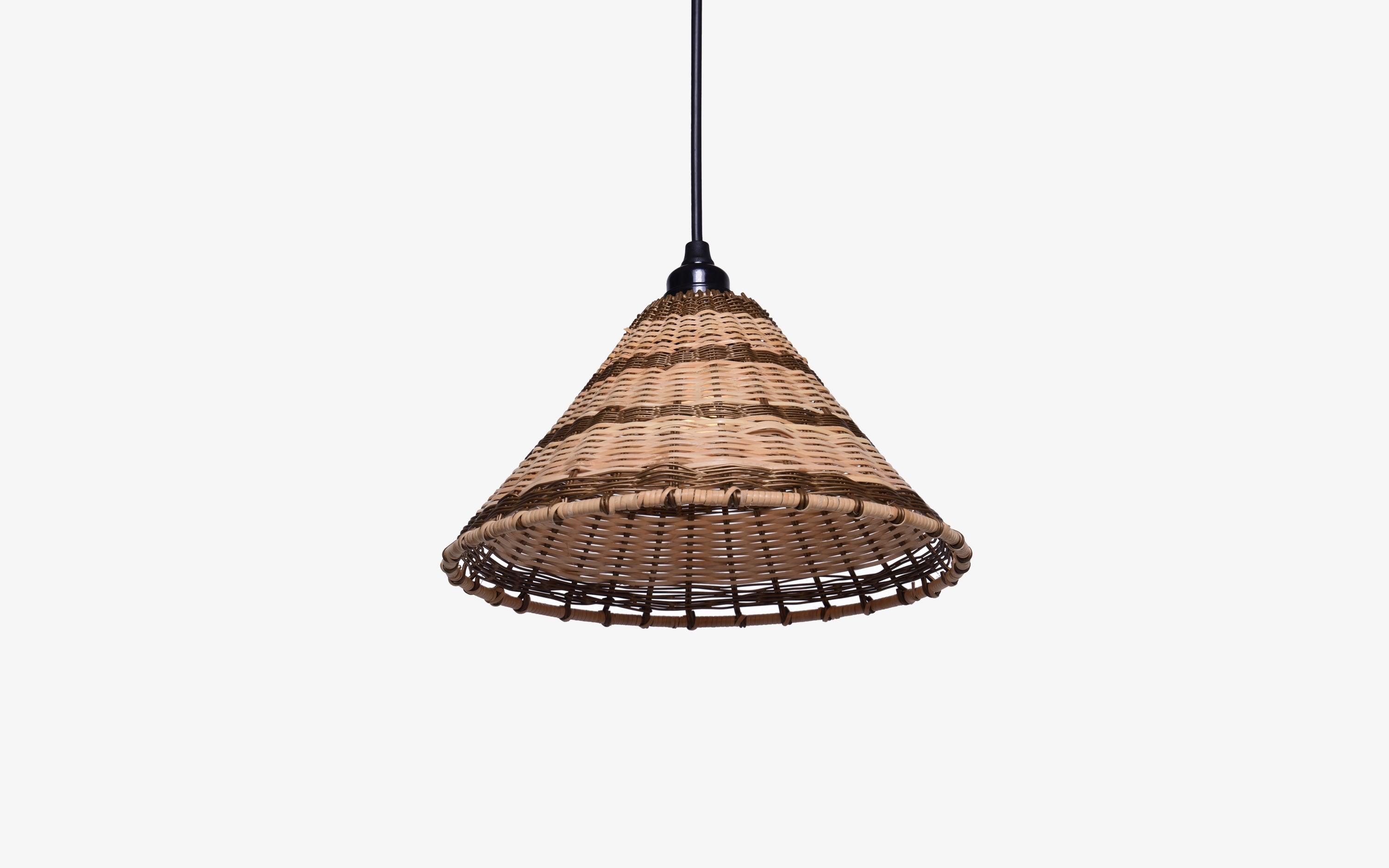 Buy Japon Conical Cane Hanging Lamp - with white background - Orange Tree
