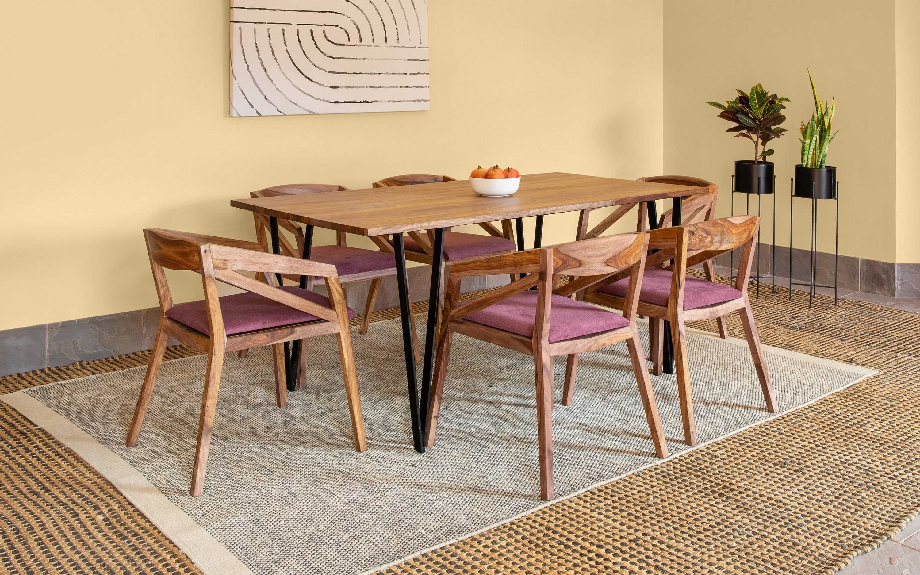 Metric dining table 6 seater