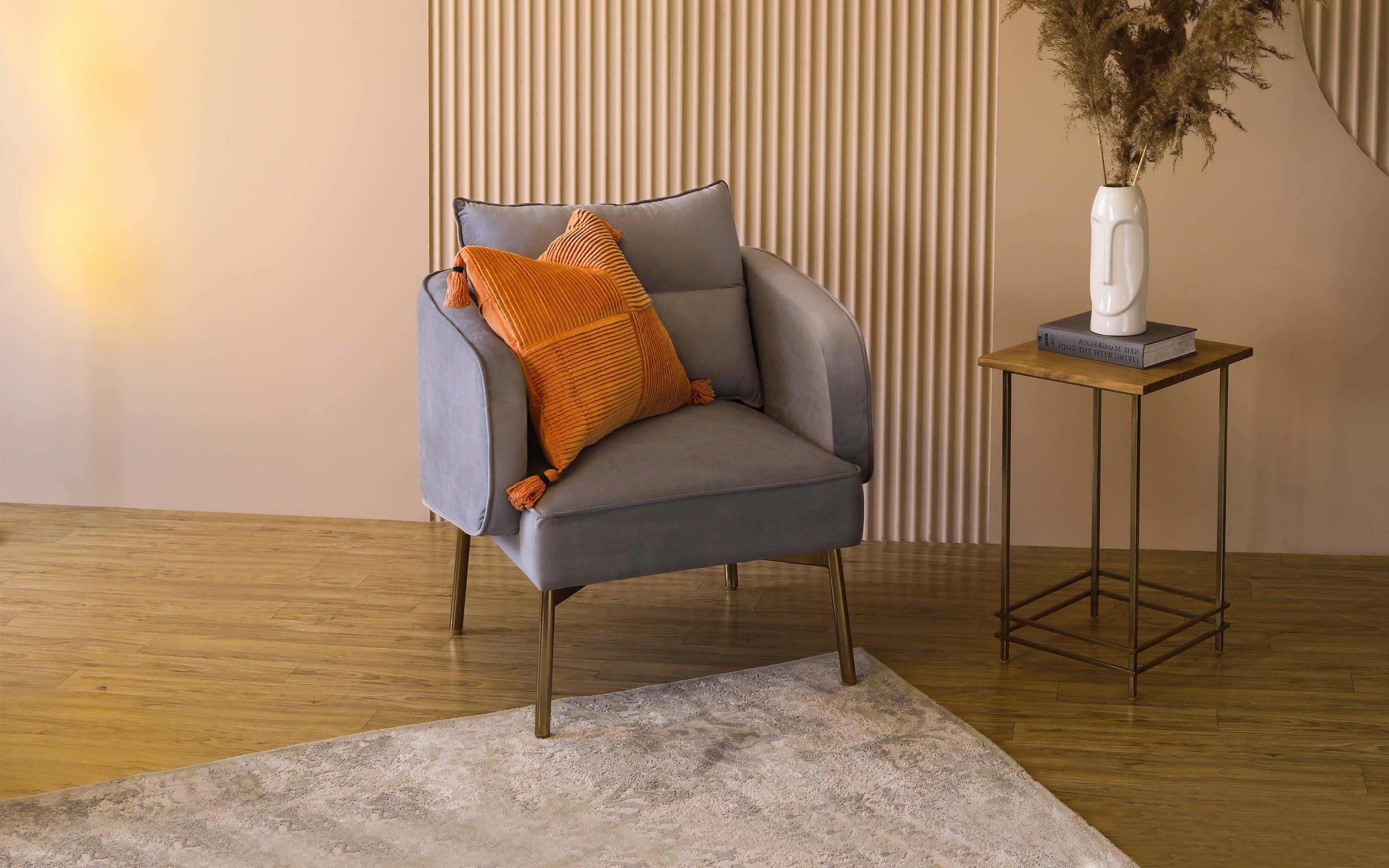 Barcelona Single Seater Sofa Grey - Orange Tree Home Pvt. Ltd.