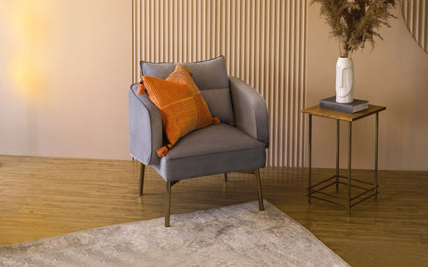 Barcelona Single Seater Sofa Grey - Orange Tree Home Pvt. Ltd.