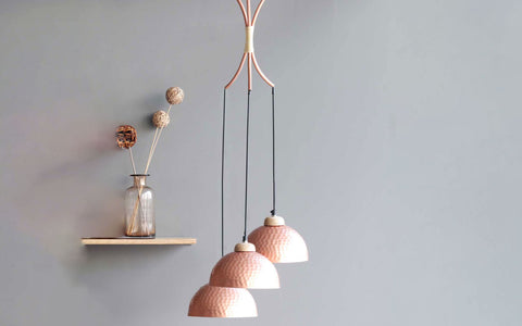 Karabi (LED) Hanging Lamp set of 3 copper