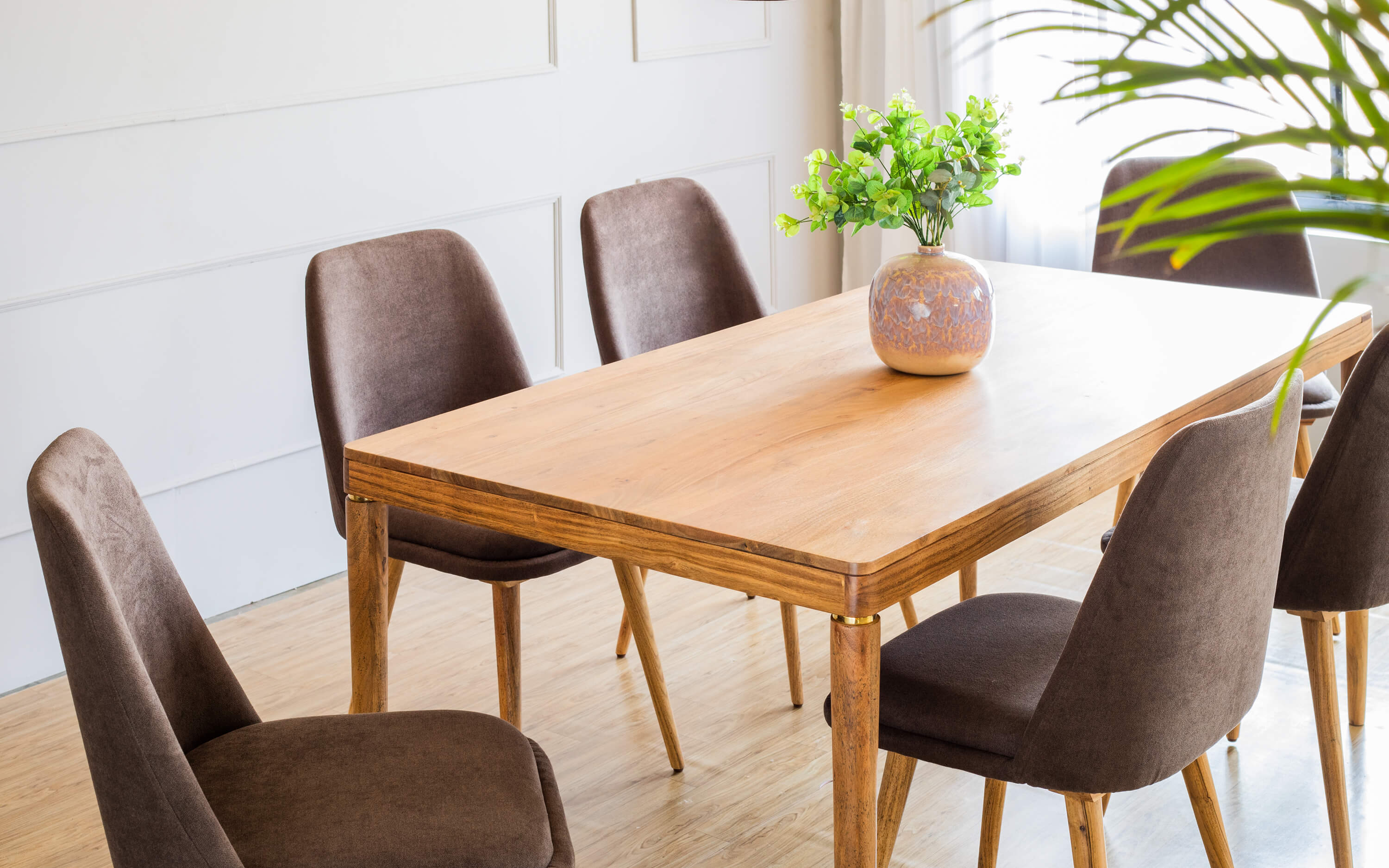 Buta Dining Table With 6 Chairs Brown - Orange Tree Home Pvt. Ltd.