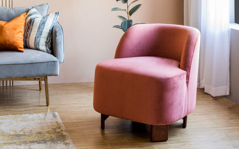 Maru Lounge Chair Pink - Orange Tree Home Pvt. Ltd.