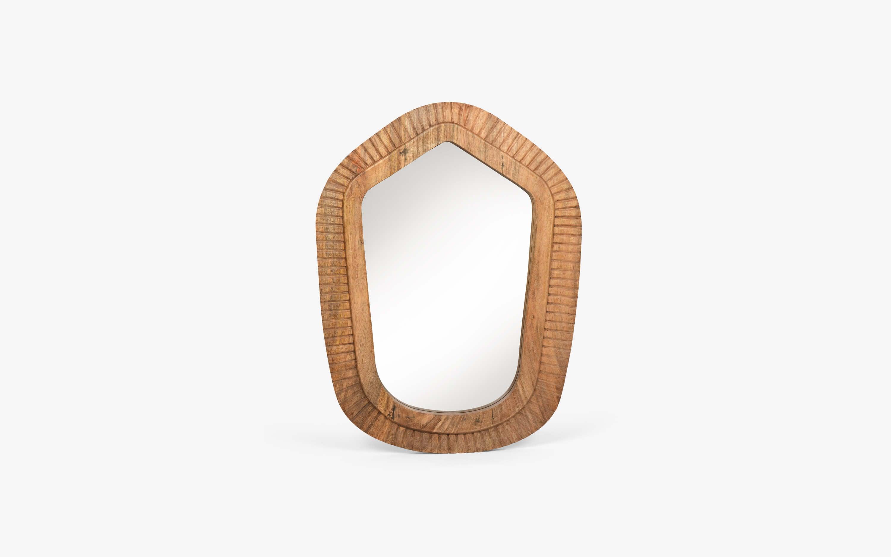 Chavi Mirror – Natural Cane & Mild Steel Decorative Wall Mirror - Orange Tree